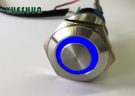 commutateur de bouton poussoir lumineux par 16mm, commutateur de bouton poussoir en aluminium d'acier inoxydable