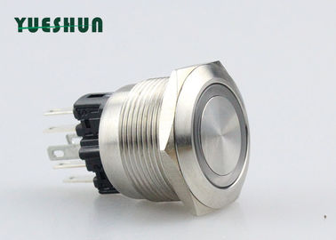 Chine Type bouton poussoir momentané de LED, commutateur momentané d&#039;anneau de bouton poussoir de 22mm distributeur
