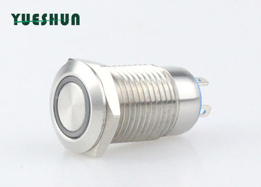 Chine Tête ronde plate lumineuse par LED momentanée de commutateur de bouton poussoir en métal de haute sécurité distributeur