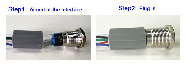 connexion de fil du connecteur 30cm de fil de prise de prise de commutateur de trou de montage de 16mm