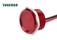 Couleur rouge adaptée aux besoins du client de commutateur piézo-électrique de contact pour le panneau de trou de montage de 25mm