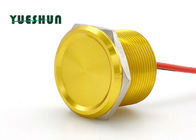 Commutateur de bouton poussoir piézo-électrique en aluminium AUCUN corps de jaune de la lampe 25mm 24VAC 100mA