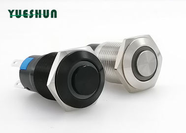 Chine Bouton poussoir de l&#039;aluminium oxydé par noir 16mm, individu fermant à clef le commutateur de bouton poussoir usine