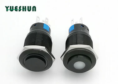 Chine 19mm verrouillant le blanc bleu principal rond élevé LED de bouton poussoir en aluminium allumé usine
