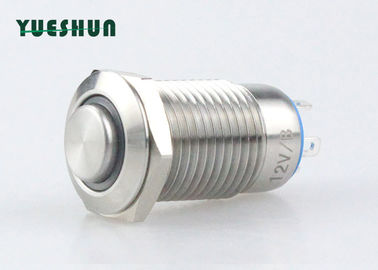 Chine bouton poussoir en métal de 12V 36V 12mm LED, commutateur de bouton poussoir momentané lumineux usine