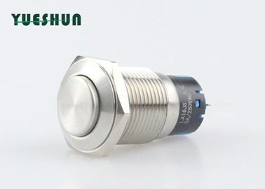 Chine commutateur de bouton poussoir principal élevé en métal de 16mm, individu fermant à clef le commutateur de bouton poussoir AUCUN OR distributeur