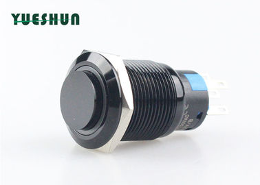 Chine L&#039;anneau en aluminium noir LED du commutateur de bouton poussoir 110V 220V a illuminé momentané usine